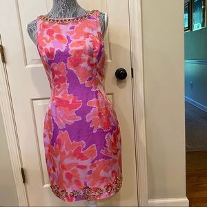 Lilly Pulitzer Beaded Pulaski Shift Dress - RARE